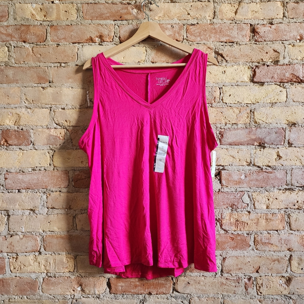 NWT Time And Tru Pink High Low Tank Top Size XXL